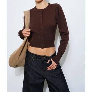 NEW LOUCIA cassandra cardigan in espresso brown